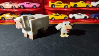 Figuras Minecraft Oveja y Pollo