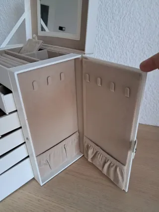 JOYERO POLIPIEL BLANCO. SONGMICS. COMO NUEVO