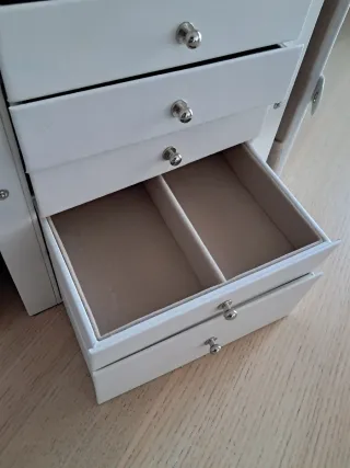 JOYERO POLIPIEL BLANCO. SONGMICS. COMO NUEVO