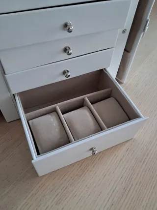 JOYERO POLIPIEL BLANCO. SONGMICS. COMO NUEVO