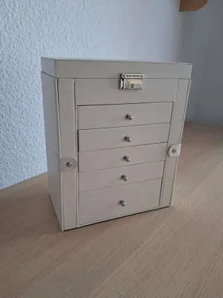 JOYERO POLIPIEL BLANCO. SONGMICS. COMO NUEVO