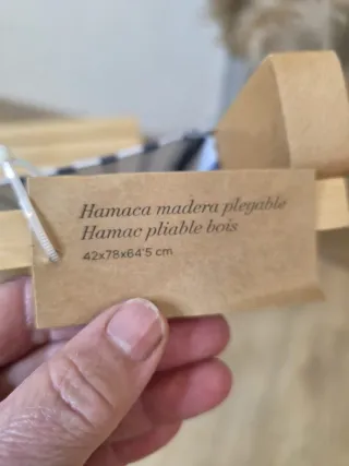 Confezione di 2 sedie da spiaggia in legno/tela nuove