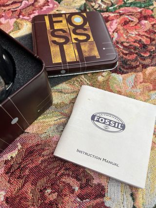 Reloj Fossil Big Tic Negro y Plateado