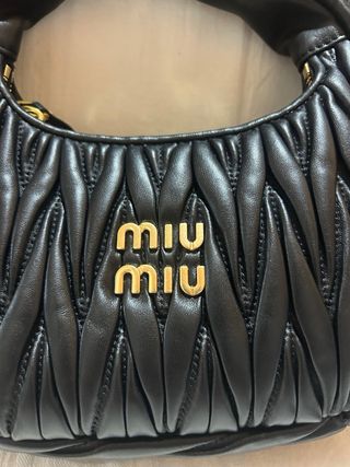 Borsa Miu Miu Hobo Wander in Nappa Matelassé