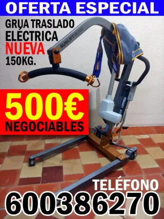 Grúa sanitaria desplazamiento eléctrica