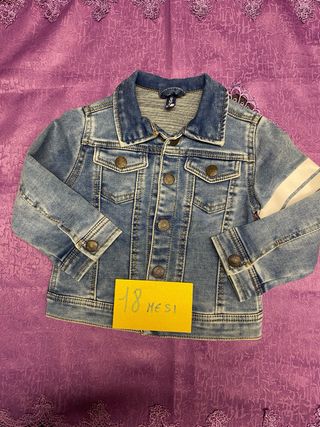 Giubbino jeans bambina 12/18 mesi