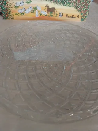 Piattaforma in vetro lavorato trasparente