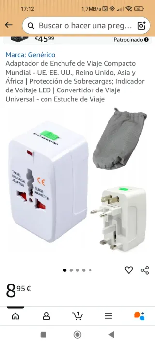 Adaptador de Enchufe de Viaje Universal