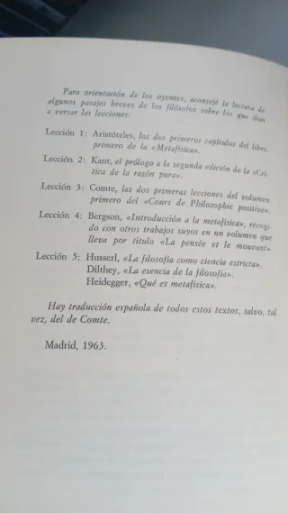 Cinco lecciones de filosofía Zubiri libro