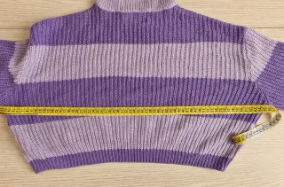 Jersey cuello alto rayas morado