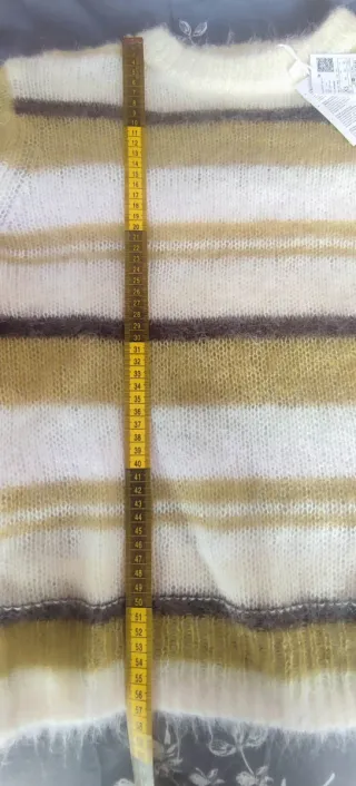 Jersey Mango Talla XS Rayas Verde y Blanco