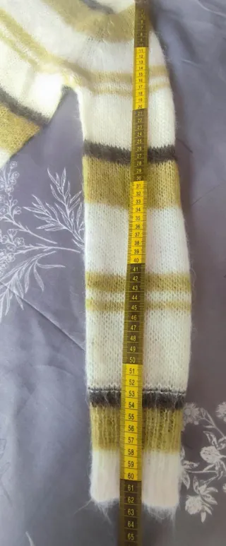 Jersey Mango Talla XS Rayas Verde y Blanco