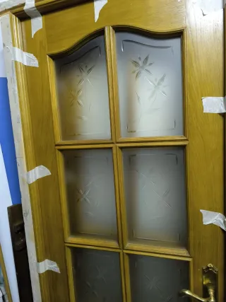 2 Puertas de Roble  Con marcos y guarnición