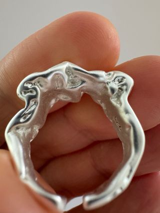 Anillo Plata 925 Diseño Orgánico