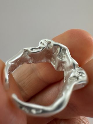 Anillo Plata 925 Diseño Orgánico