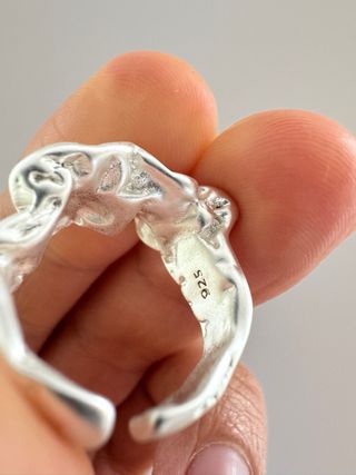 Anillo Plata 925 Diseño Orgánico