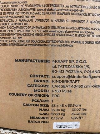 Kinderkraft I-360 Silla de coche, I-SIZE...