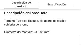 Cola de escape AMIO (2 unidades)