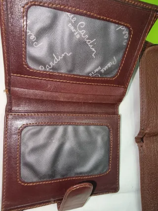 Lote 4 Carteras Piel Marrón y Negra