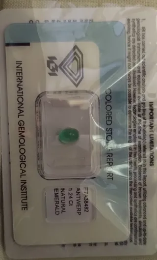 Smeraldo Naturale Ovale 1.24 Ct