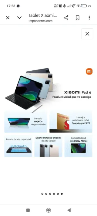 Xiaomi Pad 6 Gris con Garantía