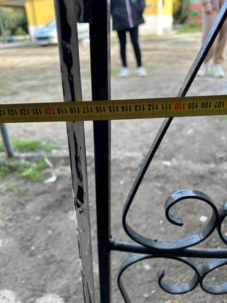 Reja protectora chimenea metal negra