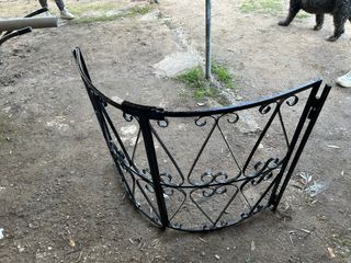 Reja protectora chimenea metal negra