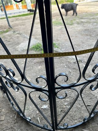 Reja protectora chimenea metal negra