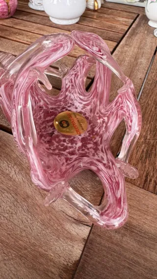 Vasetto in vetro di Murano rosa