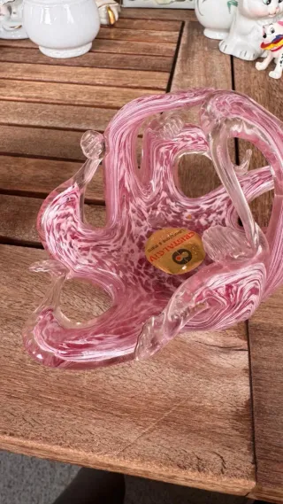 Vasetto in vetro di Murano rosa