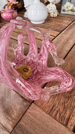 Vasetto in vetro di Murano rosa