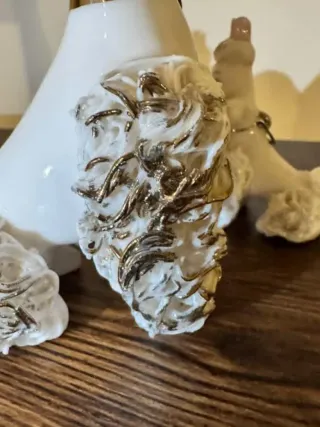 Set 3 Cagnolini Ceramica Japon Dorato