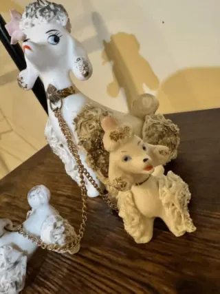 Set 3 Cagnolini Ceramica Japon Dorato