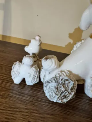 Set 3 Cagnolini Ceramica Japon Dorato