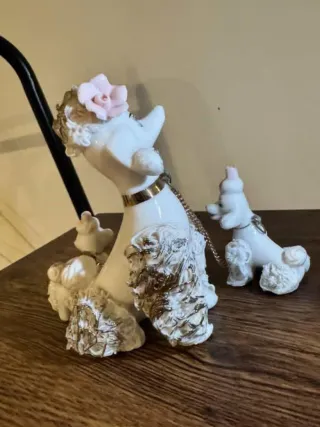 Set 3 Cagnolini Ceramica Japon Dorato