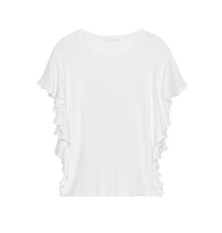 Camiseta blanca con volantes