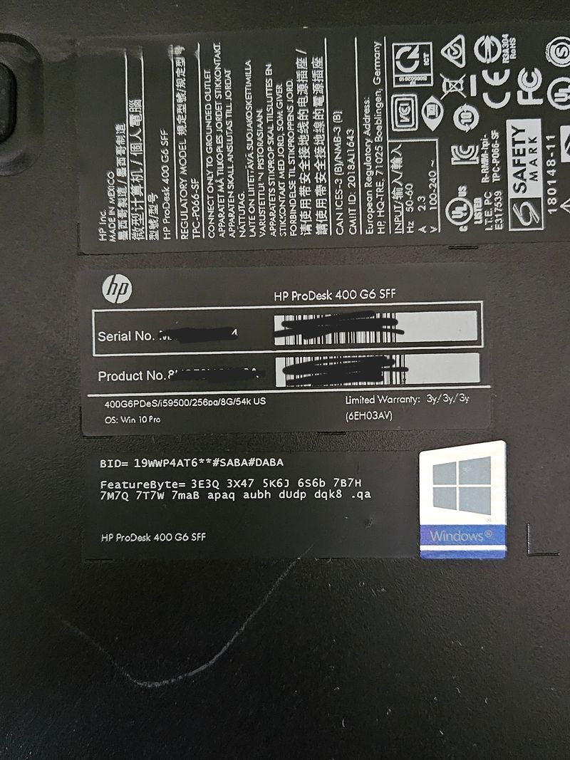 HP ProDesk 400 G6 SFF i5-9500 SSD Win 11 afbeelding 3