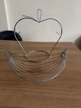 Frutero Diseño Manzana Acero Inoxidable