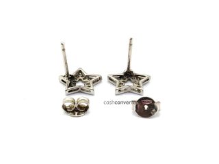 pendientes oro 18k con piedra con diamante