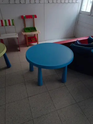Mesa infantil redonda Ikea Mamut verde