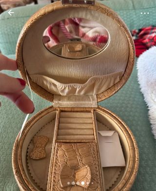 Portagioie rotondo effetto coccodrillo