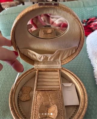 Portagioie rotondo effetto coccodrillo