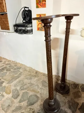 Candelabro madera antiguo