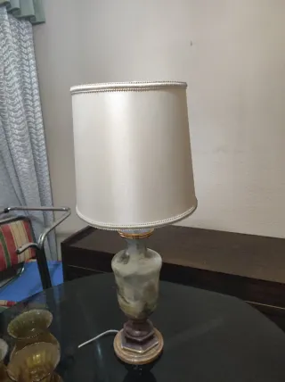 Lámpara de mesa vintage alabastro