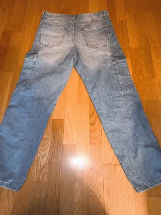 Pantalones vaqueros cargo azules