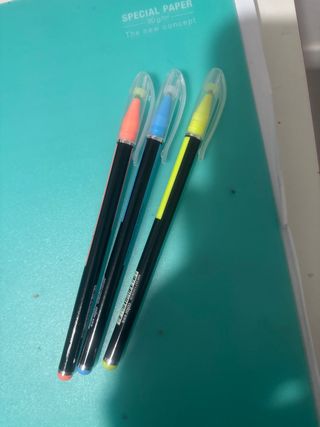 Bolígrafos gel color neón