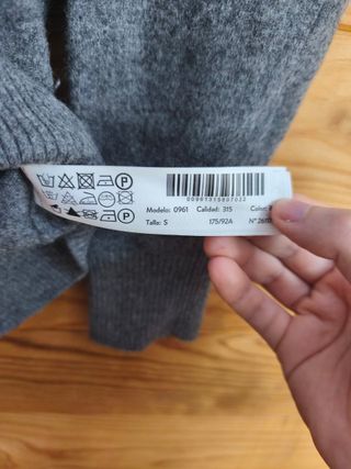 Jersey Massimo Dutti Color Gris Talla XS.