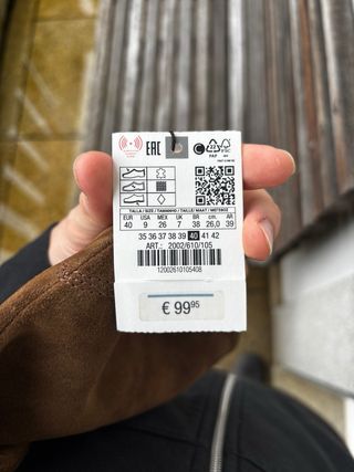 Botas Zara Tacón Serraje Pespunte Marrón