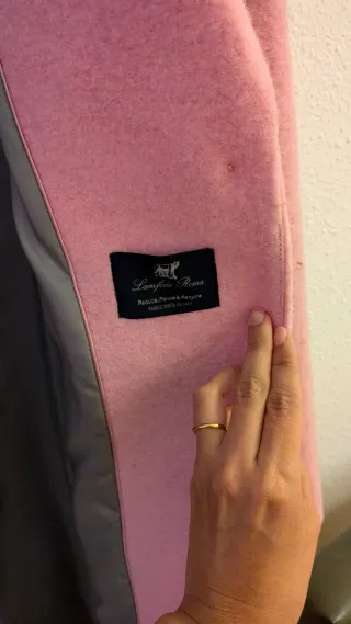 Abrigo rosa largo oversized