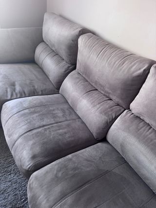 Sofá chaise longue color topo